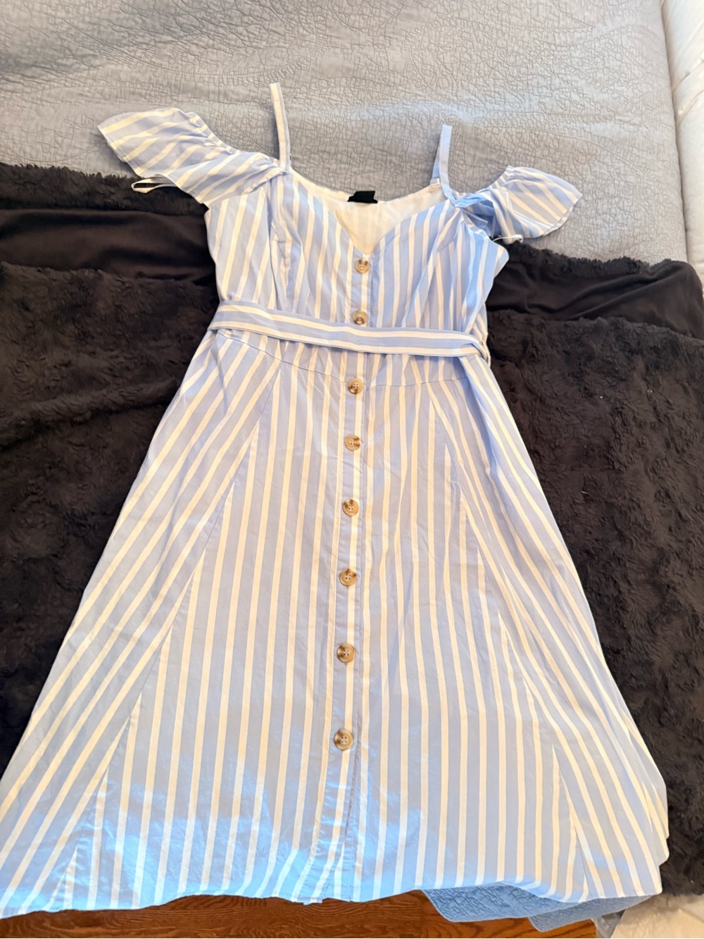 City Chic Blue & White Striped Dress